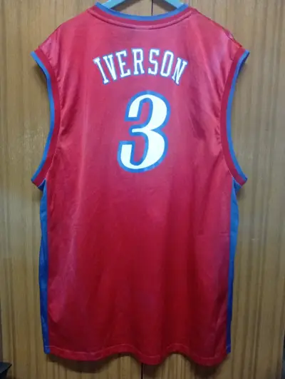 Camiseta NBA Sixers roja talla 2XL - miniatura 3