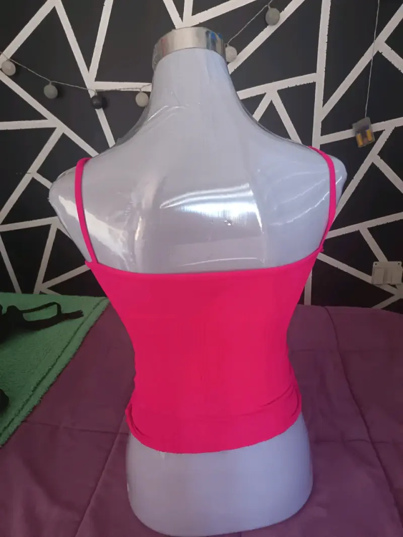 Top rosado sin mangas para mujer - 2