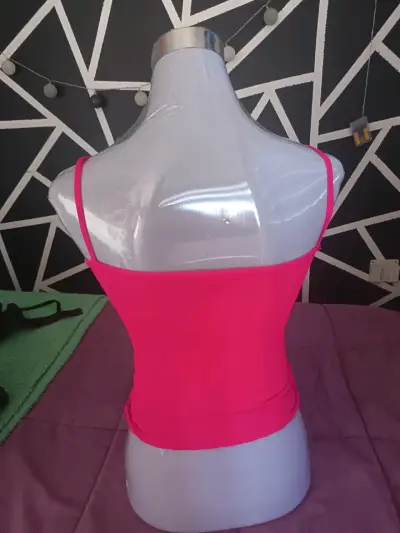 Top rosado sin mangas para mujer - miniatura 2