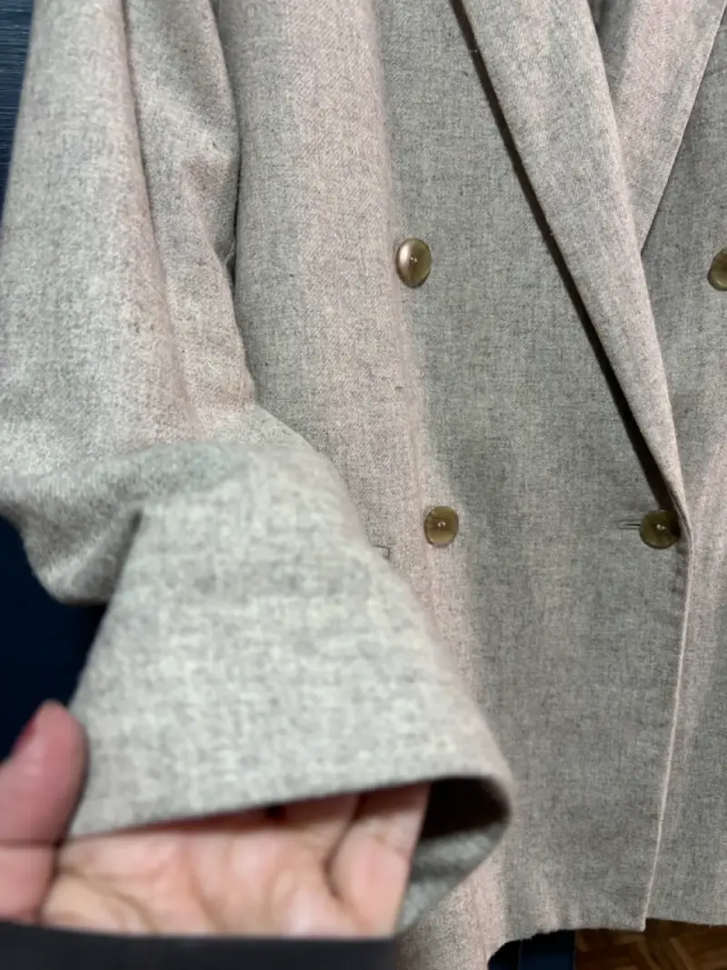 Blazer gris MNG de lana para mujer - 3
