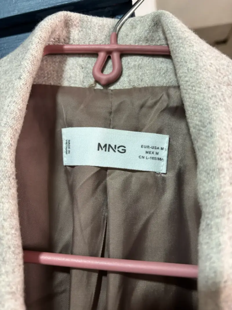 Blazer gris MNG de lana para mujer - 6
