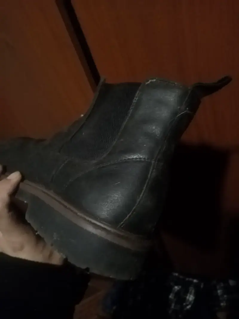 Botines negros de cuero para hombre - 2