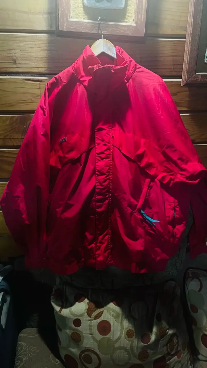 Chaqueta columbia impermeable rojo cereza fosfores - 1