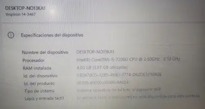 Notebook Dell Inspiron 14 batería nueva disco ssd - miniatura 3