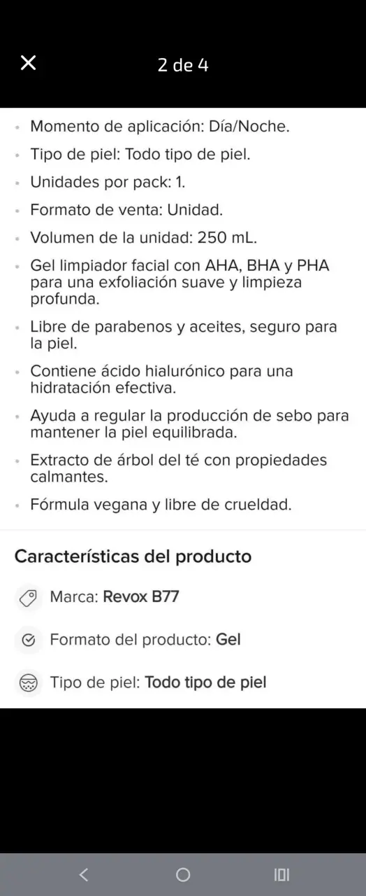 Limpiador facial Revox Zitcare AHA-BHA-PHA - 3