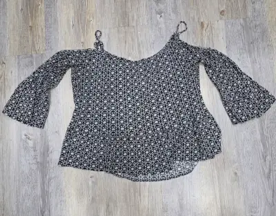 Blusa estampada floral manga acampanada - miniatura 1