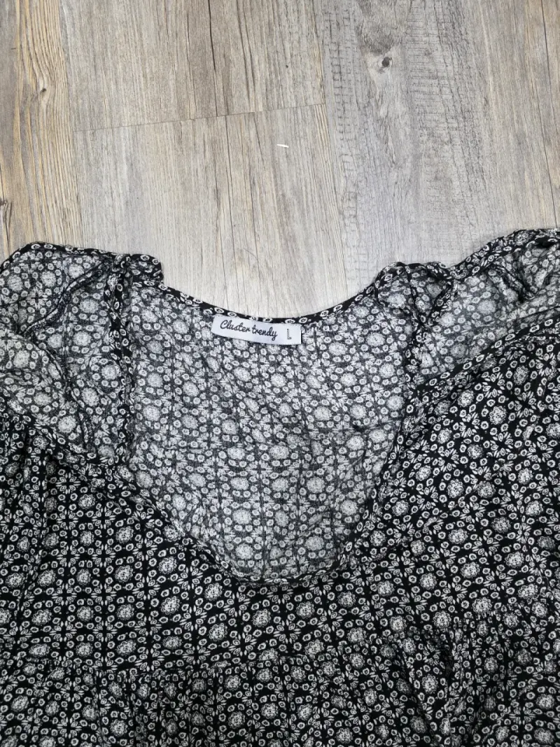Blusa estampada floral manga acampanada - 3