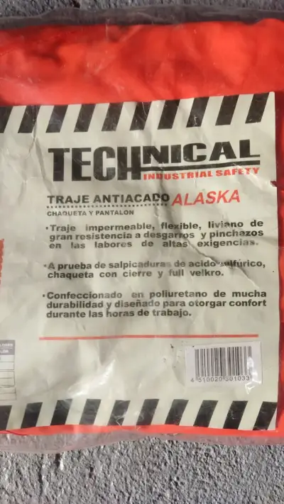 Traje impermeable naranja talla XL - miniatura 2