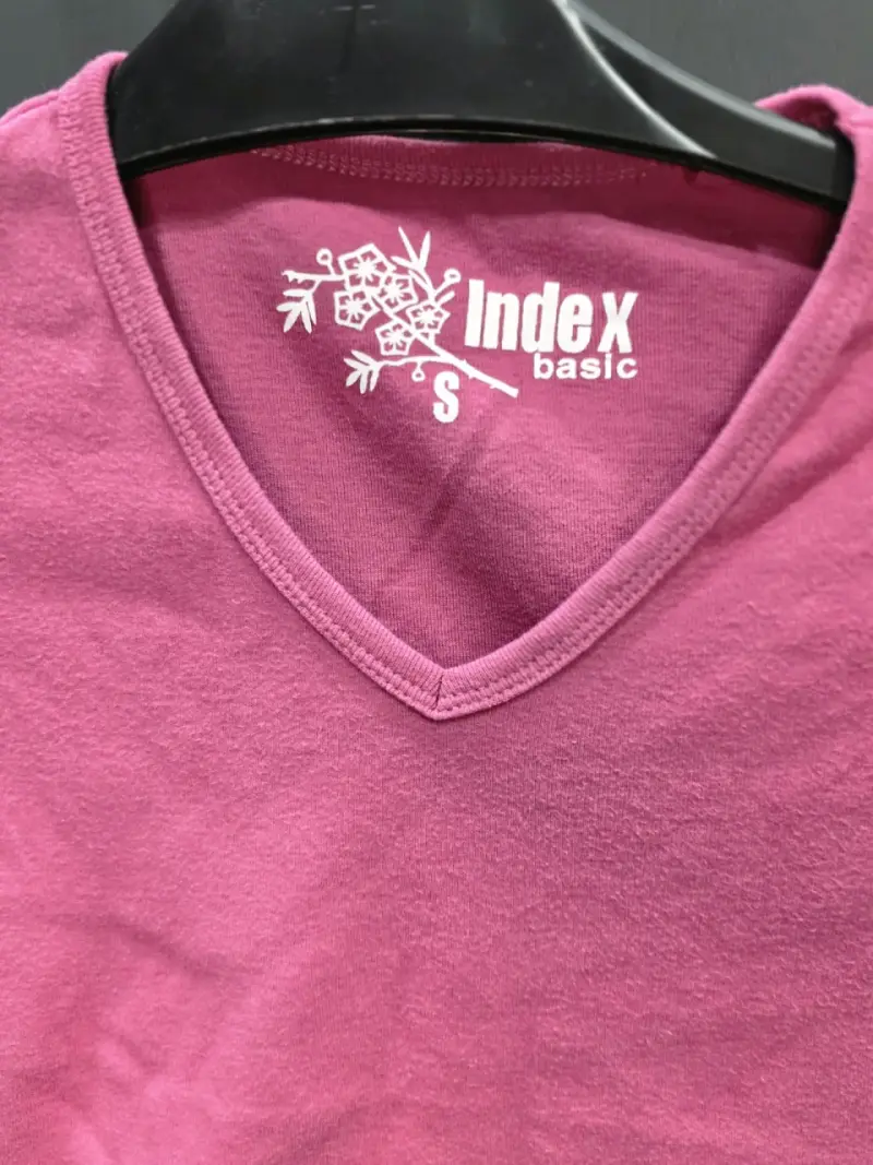 Polera rosa Index básica para mujer - 2