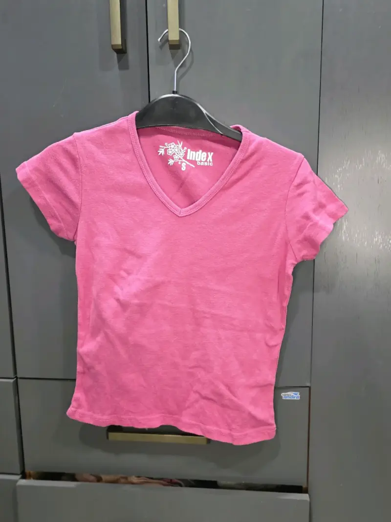 Polera rosa Index básica para mujer - 3