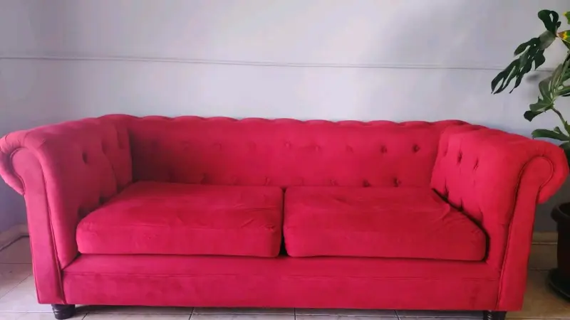 Sofá Florencia 3 cuerpos, Latam Home, color rojo - 2