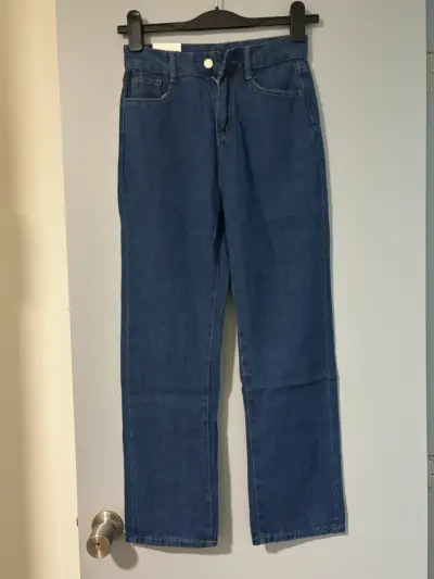 Jeans azul mezclilla rígida - miniatura 1