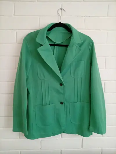 Blazer verde con bolsillos delanteros - miniatura 1