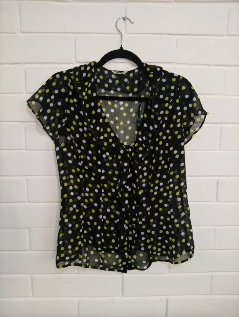 Blusa de gasa con lunares multicolor - 1
