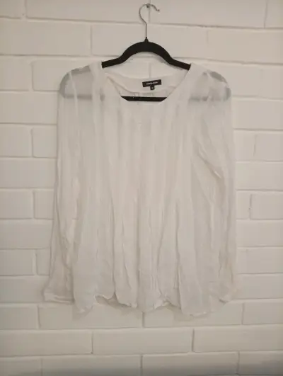 Blusa blanca Moss & Bros elegante - miniatura 1