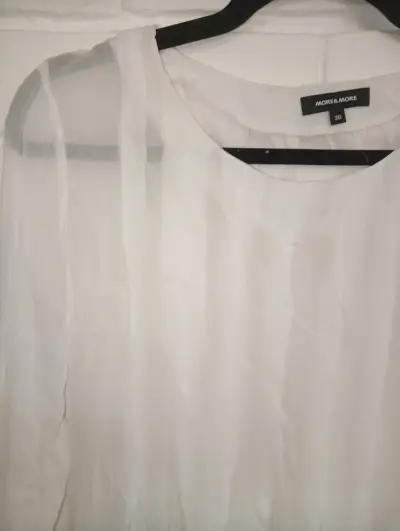Blusa blanca Moss & Bros elegante - miniatura 2
