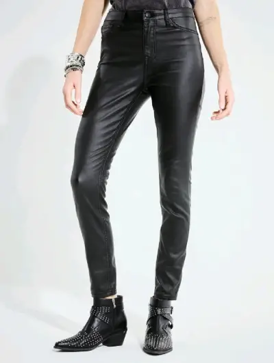 Pantalones Foster cuero sintético negro talla 36 - miniatura 1