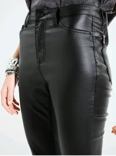 Pantalones Foster cuero sintético negro talla 36 - miniatura 3