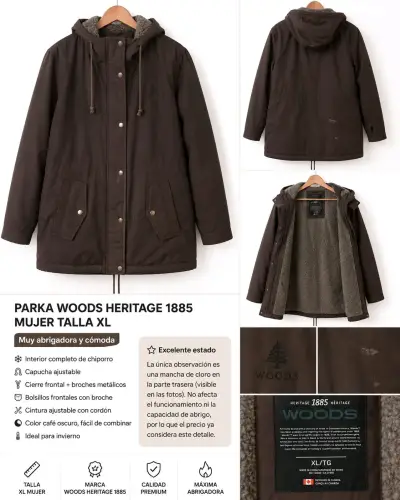 Chaqueta XL Woods Heritage 1885 Mujer - miniatura 1