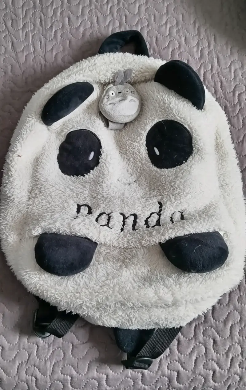 Mochila infantil panda peluche - 1