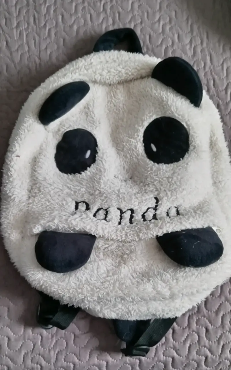 Mochila infantil panda peluche - 2