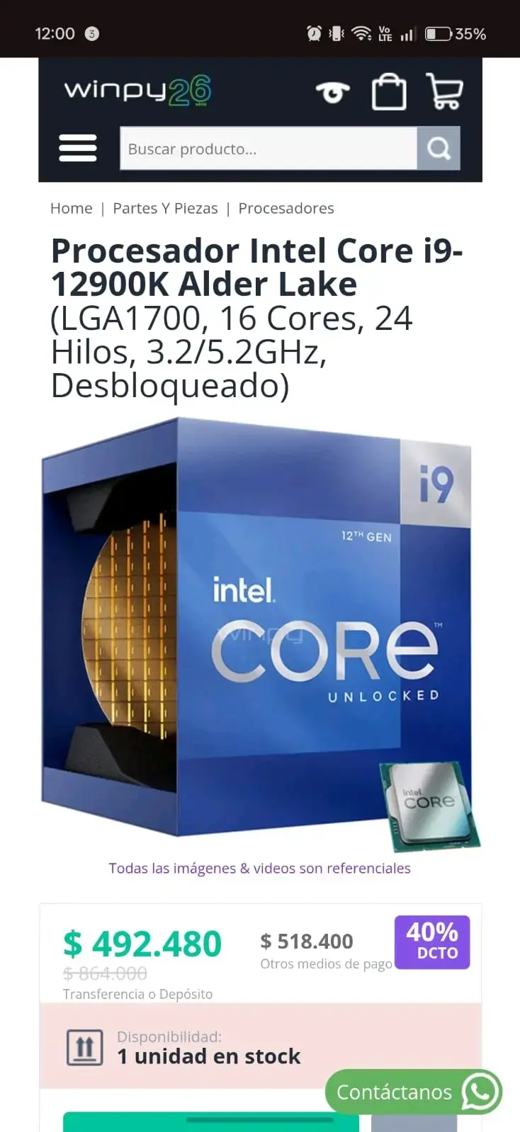 Procesador Intel Core i9-12900K Alder Lake