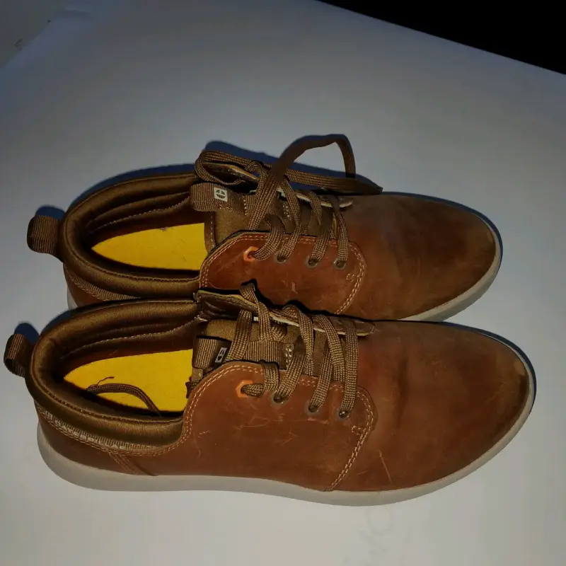 Zapatos casuales de cuero marrón para hombre - 3