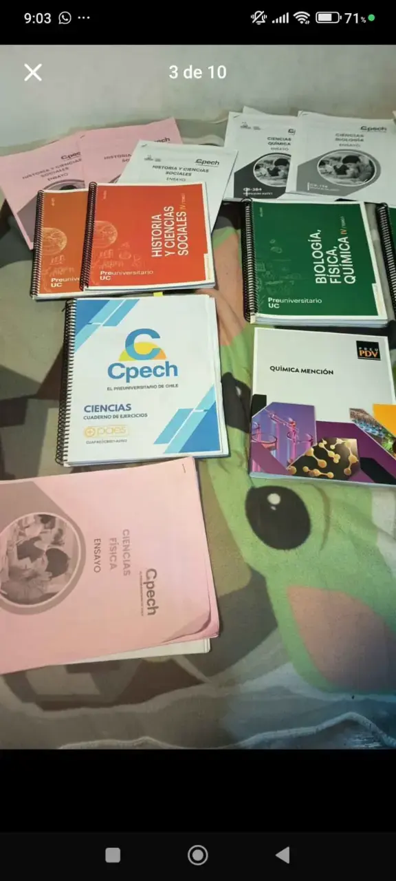 Lote de libros, guias y ensayos para la PAES - 2
