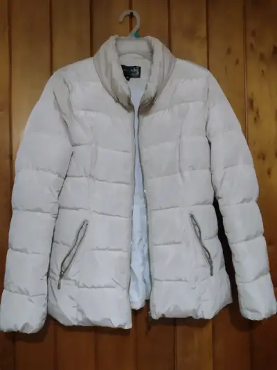 Chaqueta acolchada beige para mujer - miniatura 1