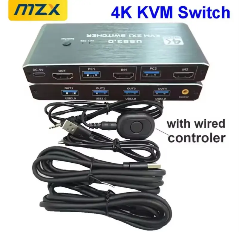 Conecta 2 PC a 1 Monitor y Sus Perifericos - 1