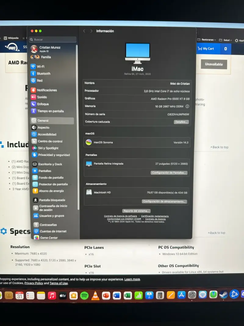 iMac Retina 5K 27-i 2020 tope de línea único dueño - 2