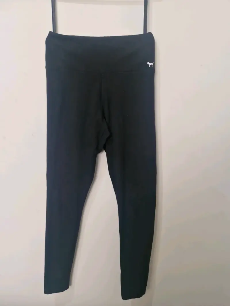 Leggings PINK negros de algodón para mujer M - 1