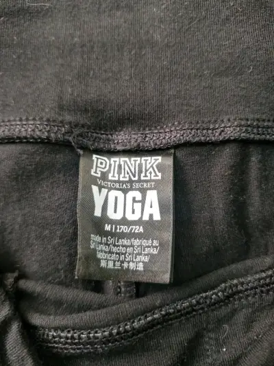 Leggings PINK  negros de algodón para mujer M - miniatura 4