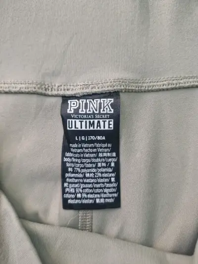 Leggings deportivos gris con diseño calado L - miniatura 3