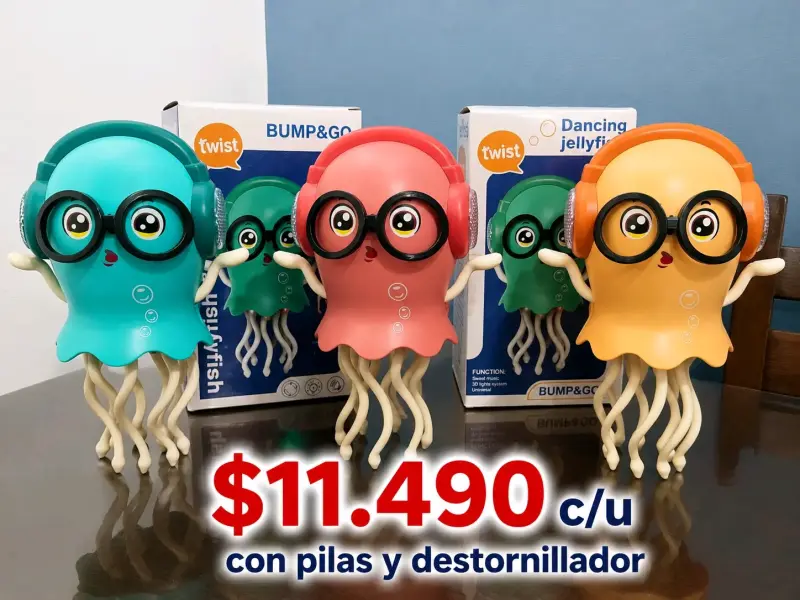 Juguete pulpo bailarín con luces y sonido