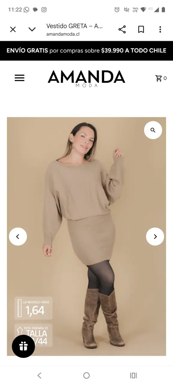 Minivestido gris casual Amanda Moda - 2