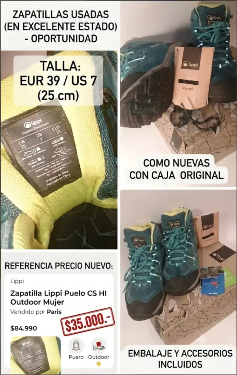 Zapatillas Lippi Puelo CS HI Outdoor Mujer