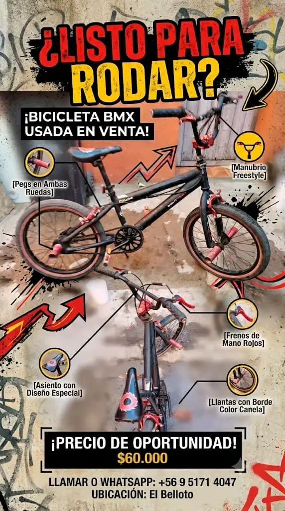 Bicicleta BMX razor black usada