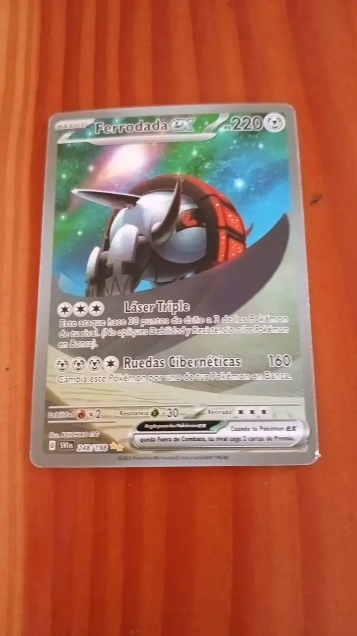 Carta Pokémon Ferrodrada EX holográfica - 1