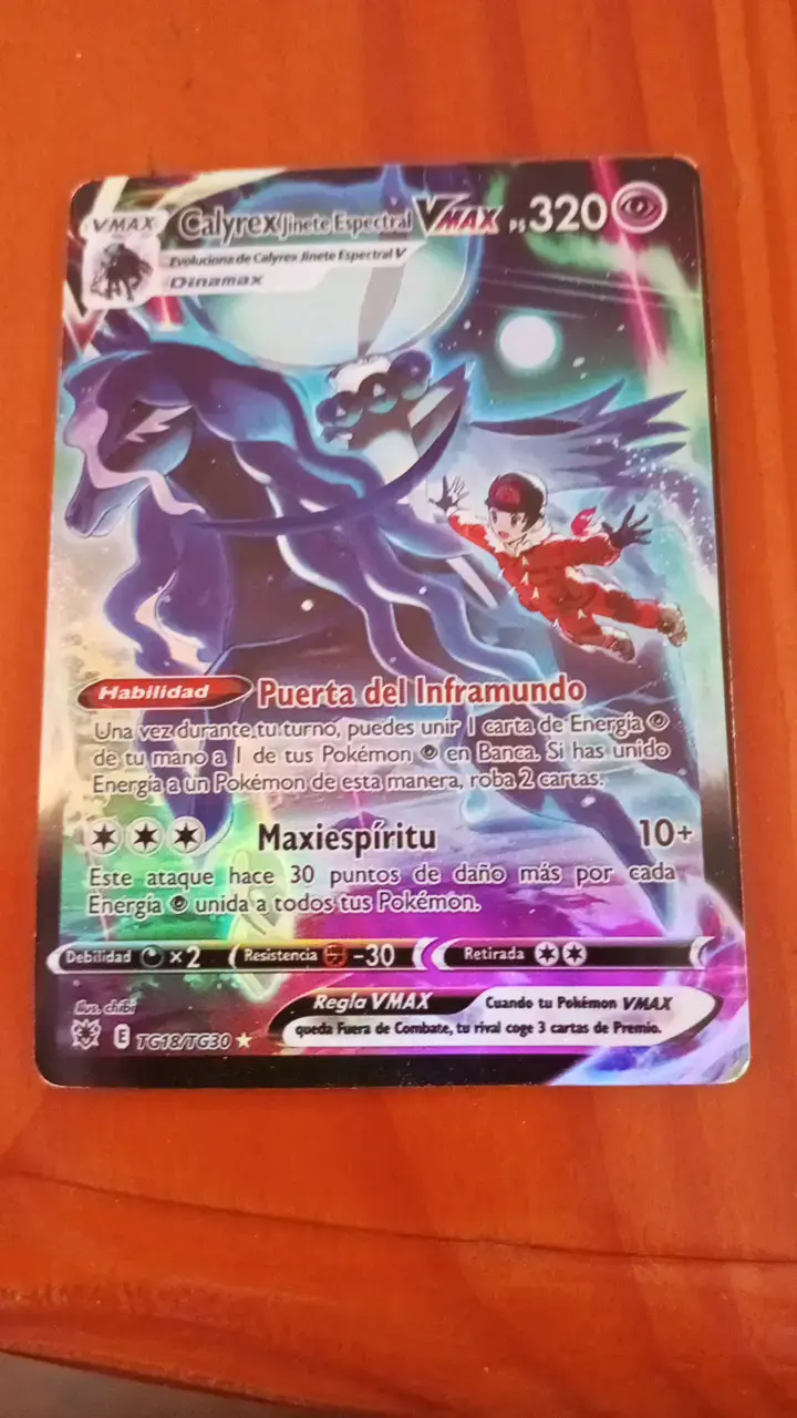 Carta Pokémon Calyrex Jinete Espectral VMAX