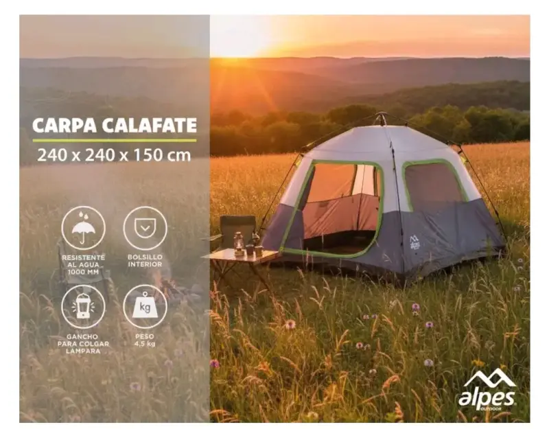 Carpa Alpes autoarmable para camping - 2