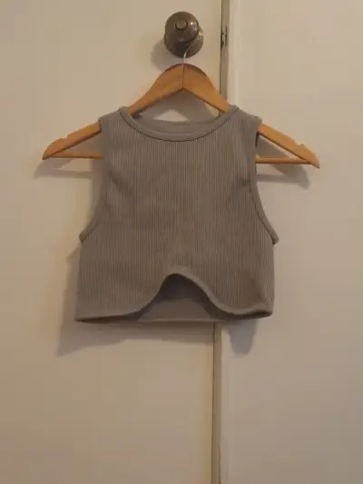 Top sin mangas gris claro talla M - miniatura 2