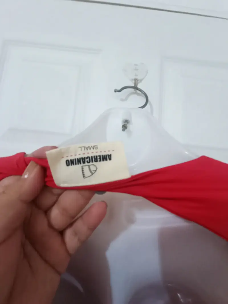 Crop top rojo de manga larga - 3