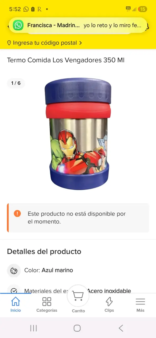 Termo infantil de acero inoxidable Avengers - 3