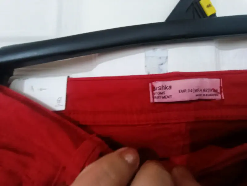 Shorts rojos de mezclilla para mujer - 5