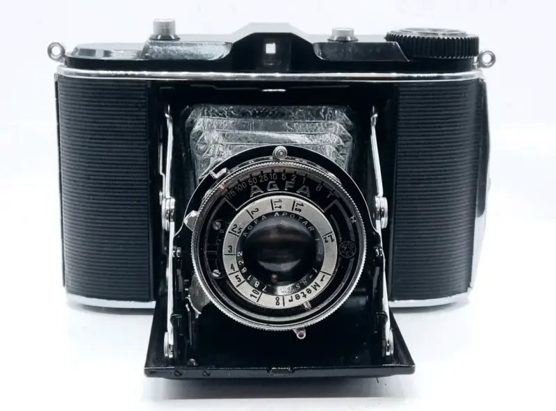 Cámara vintage Agfa Isolette plegable - 6