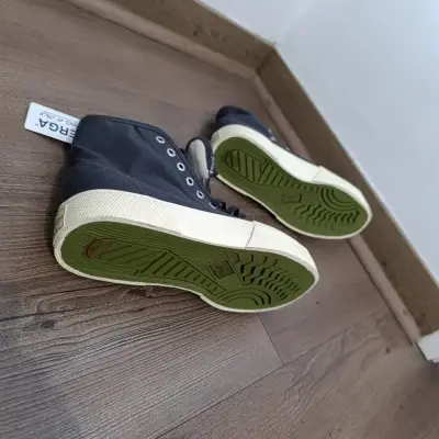 Zapatillas Superga negras de lona altas nuevas - miniatura 5