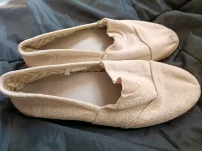 Alpargatas beige de lona para mujer - miniatura 1