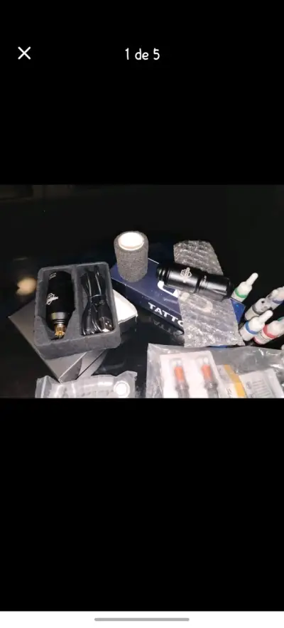 Kit de máquina de tatuaje rotativa profesional - miniatura 1