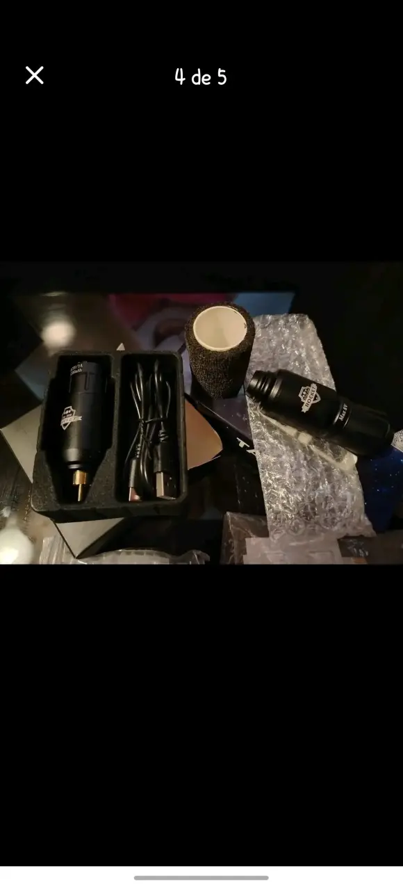 Kit de máquina de tatuaje rotativa profesional - 4